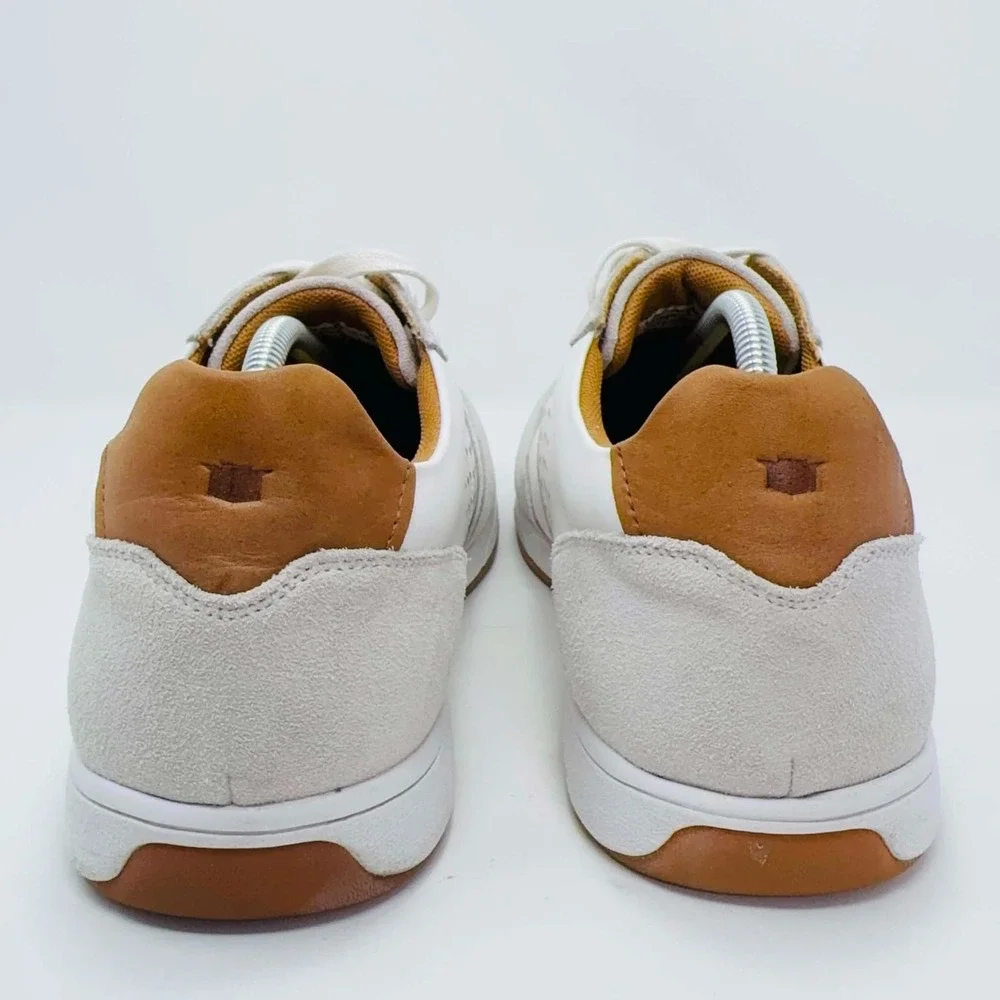 Florsheim Fusion Sport Lace Up Sneakers Men's SIze 10.5 W White Leather Preppy